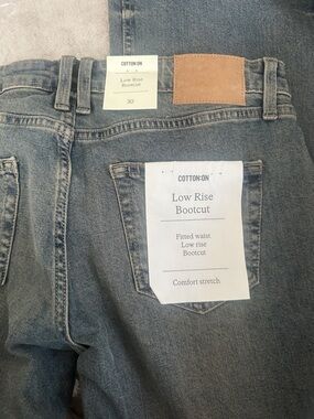 Cotton On Low Rise Bootcut Jeans - Faded Blue